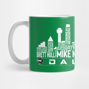 Dallas Hockey Team All Time Legends, Dallas City Skyline Mug